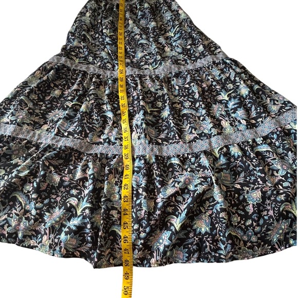 NWT BLACK TAPE Jasmine Blossoms Floral Tiered Maxi Dress Boho Spaghetti Straps S - Picture 3 of 8